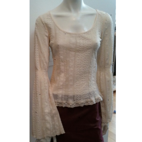 Sharagano Tops - Sharagano Bell Flare Sleeve French Top RARE S NWT